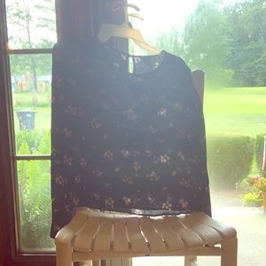 Black Floral Long Sleeve